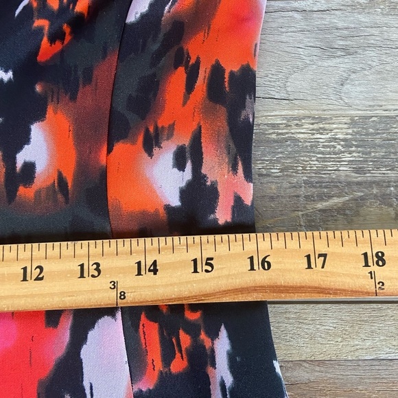 Betsey Johnson Fit & Flare Midi Dress Sz 10 Pink Black Multicolor Curvy Stretch - Picture 6 of 11